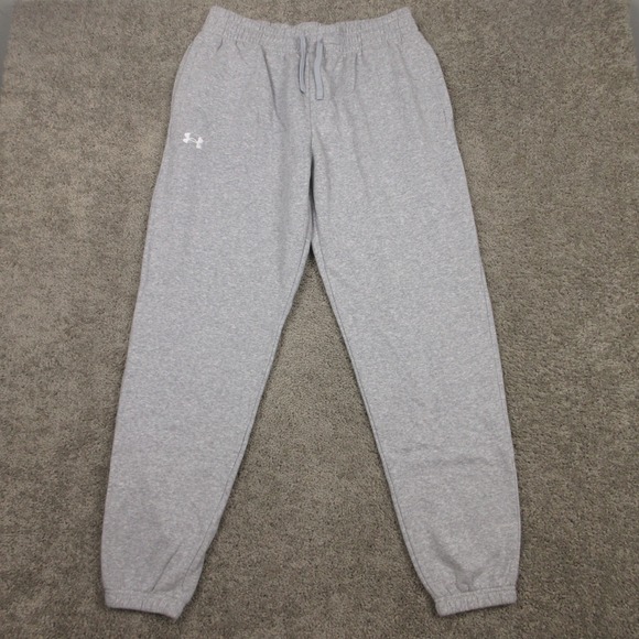 Under Armour Other - Under Armour Sweatpants Mens Large Gray Heather UA Rival Fleece Puddle Pant EUC